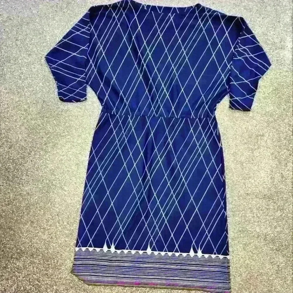 Vintage 1980s long sleeve midi dress  Size med - Picture 1 of 6